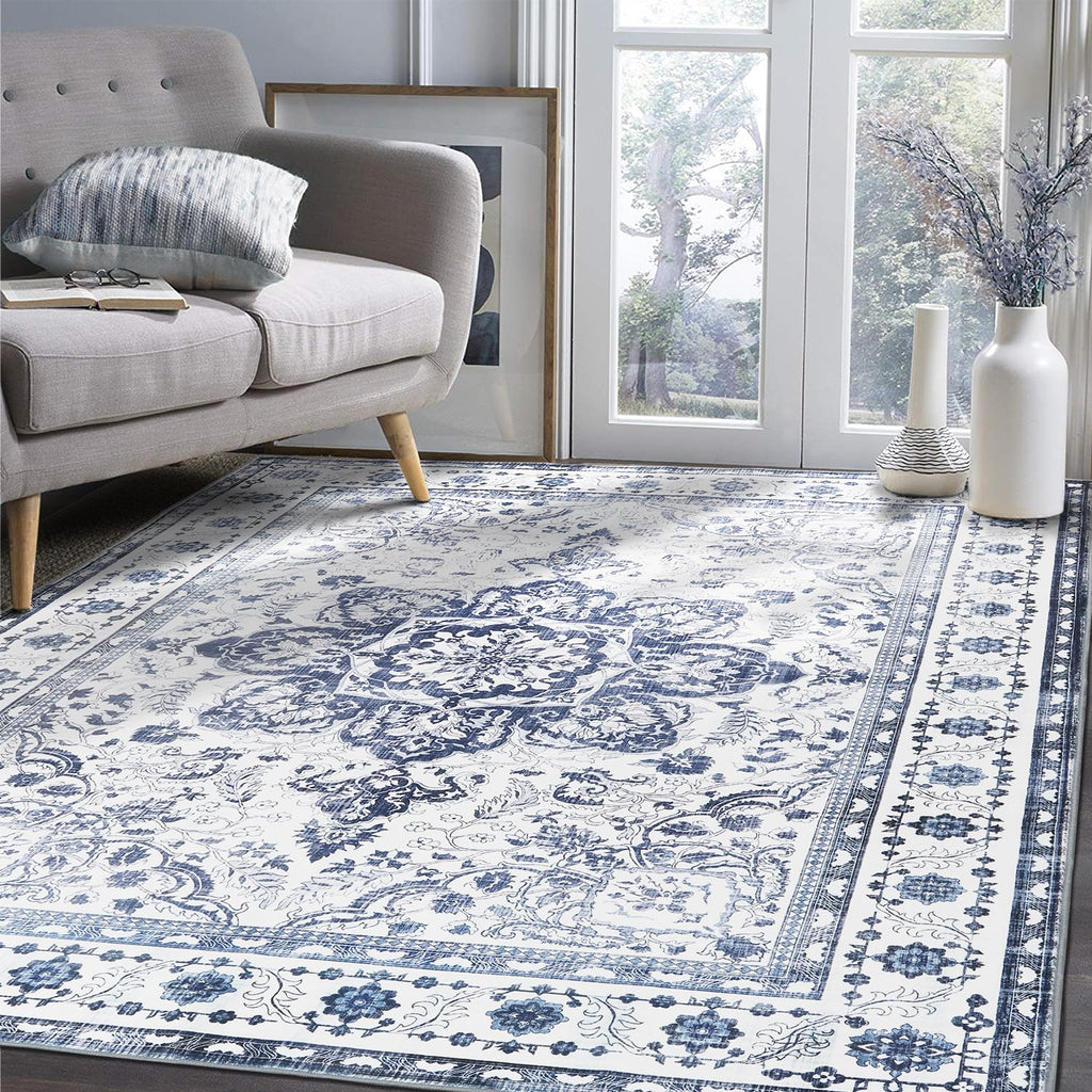 Coastal Haven Rug – Blue Vintage Medallion (4x6)