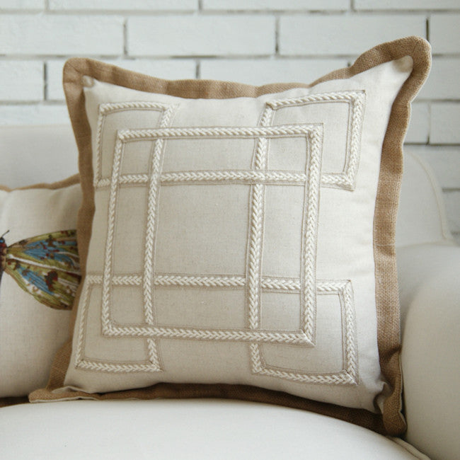 Textured Linen Pillow Cover