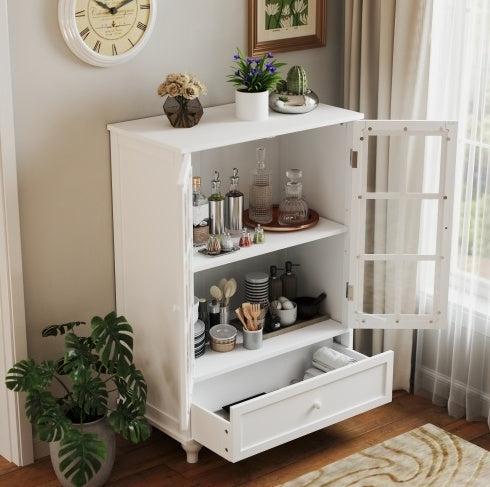 Minimalist Glass Door Storage Cabinet