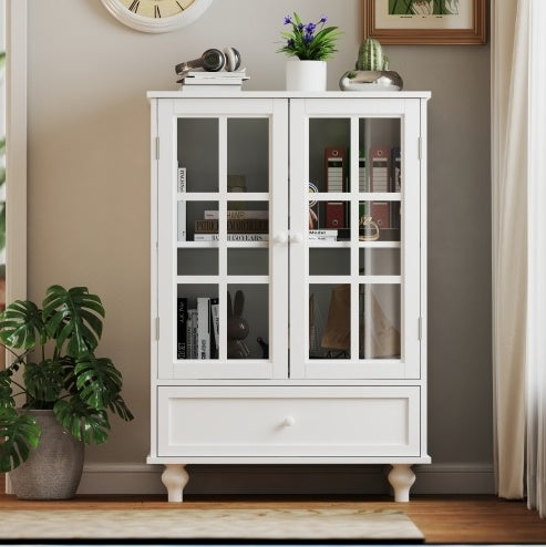 Minimalist Glass Door Storage Cabinet