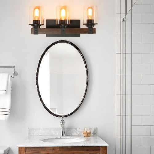 HavenGlow Farmhouse Vanity Light – 3 Light Rustic Fixture