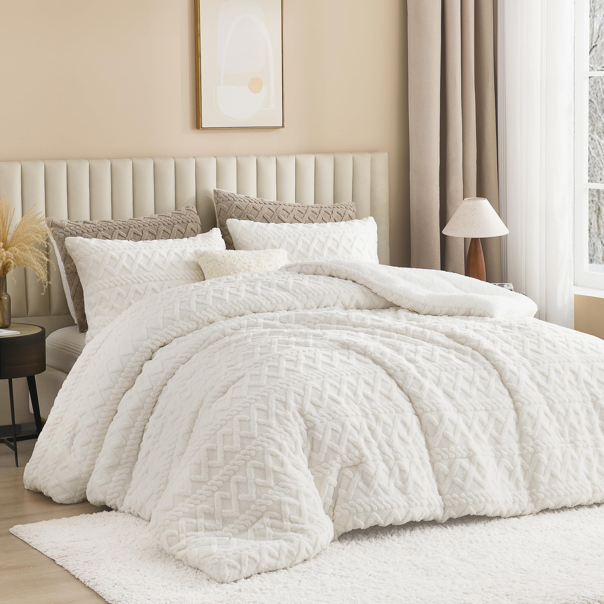 Cloud Sherpa Luxe Comforter Set – 3 Piece Plush Bedding