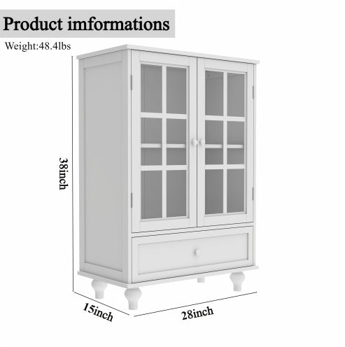 Minimalist Glass Door Storage Cabinet