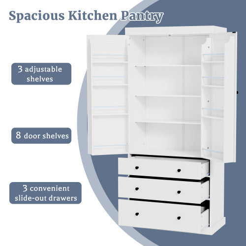 Farmhouse Pantry Cabinet – Kitchen Storage Organizer