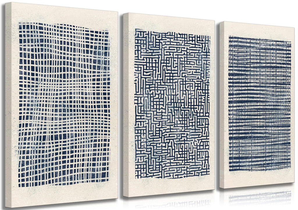 Navy Minimalist Wall Art Set
