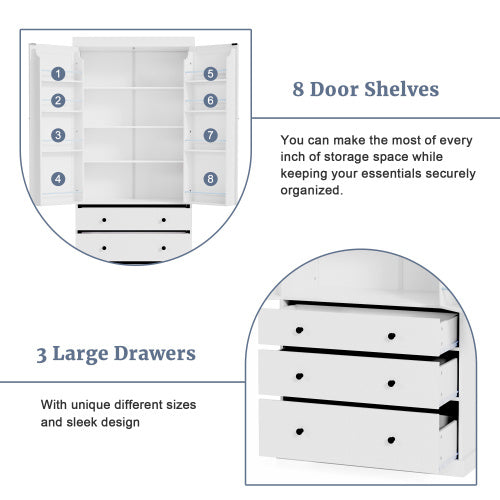 Farmhouse Pantry Cabinet – Kitchen Storage Organizer