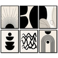 Modern Muse Wall Art Set – 6 Piece Black & Neutral Collection