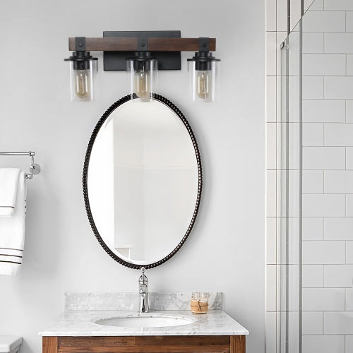 HavenGlow Farmhouse Vanity Light – 3 Light Rustic Fixture