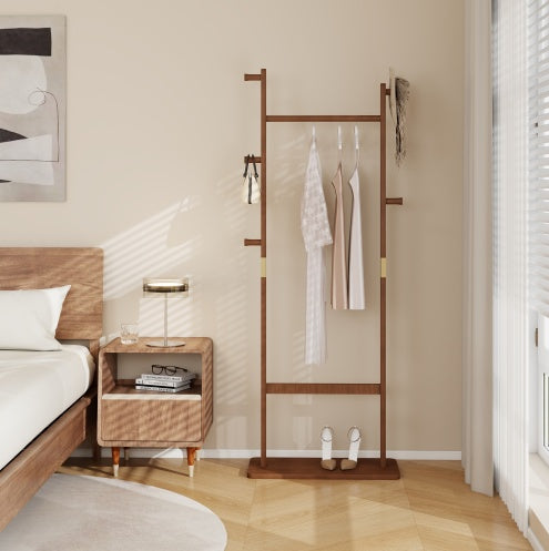 LuxeWood Minimalist Clothing Rack