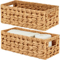 Woven Storage Baskets – 2 Piece Rattan Organizer Set